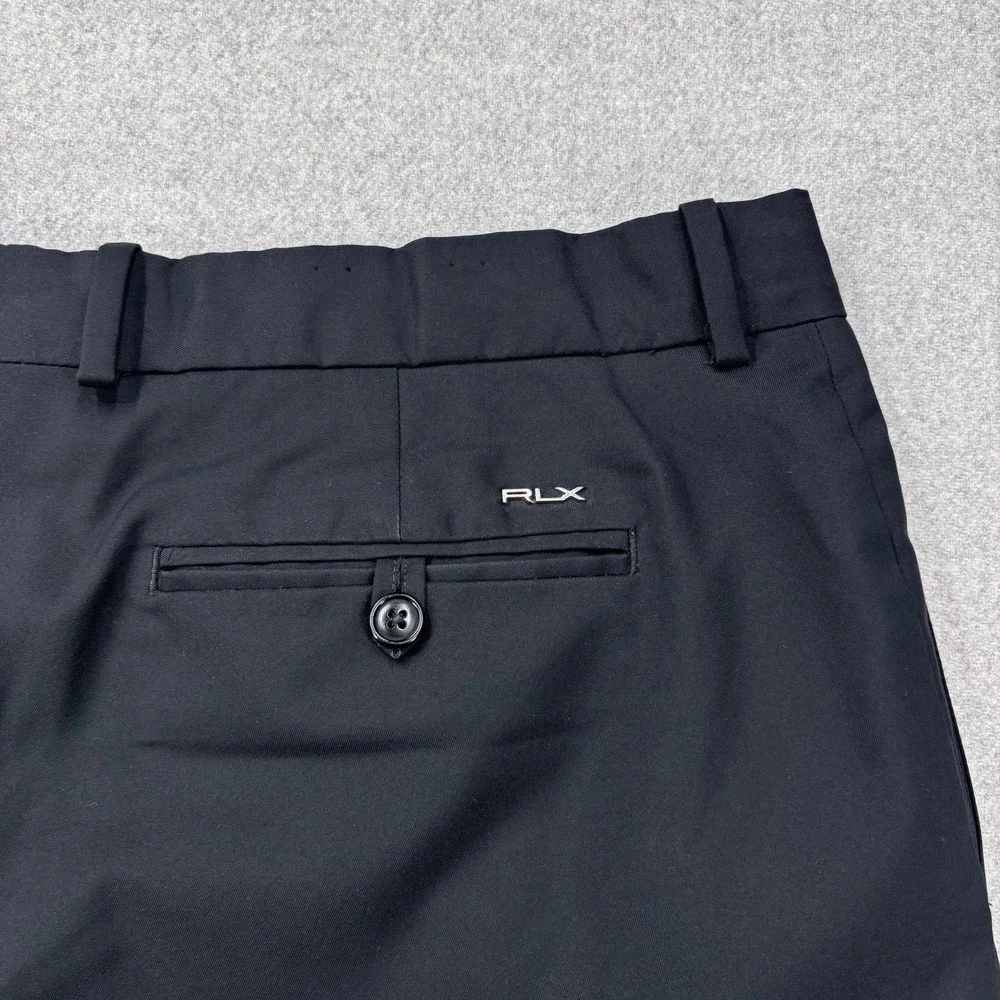 RLX Ralph‎ Lauren Golf Pants Mens 35x30 Black Performance Flat Front Trousers